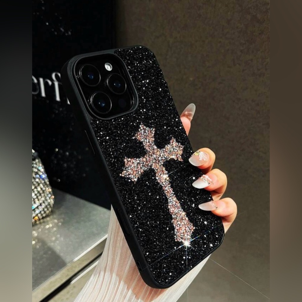 Glitter Cross Phone Case